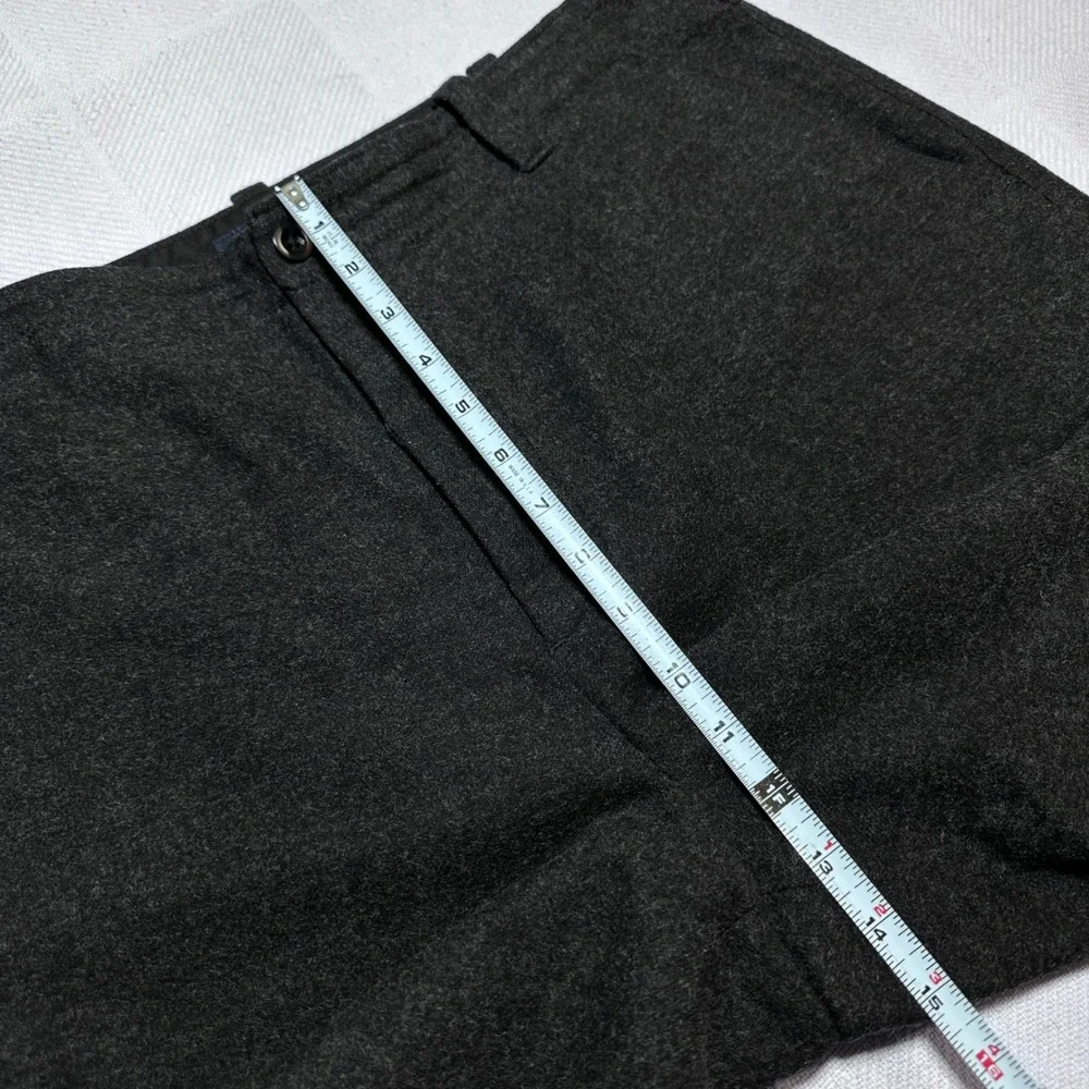 J.Crew Cargo Pants Mens 38x30 Wool Blend Button Fly Straight‎ Wide Leg Charcoal